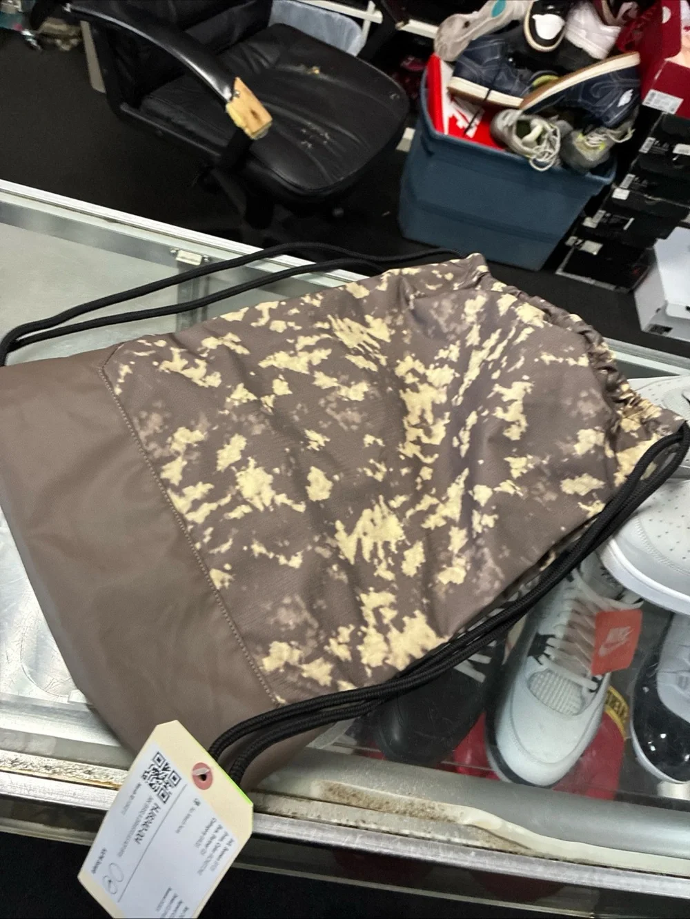 Nike Sportswear NSW Gym Sack Bag Anthracite Camo 2025 Sample NWT Rare